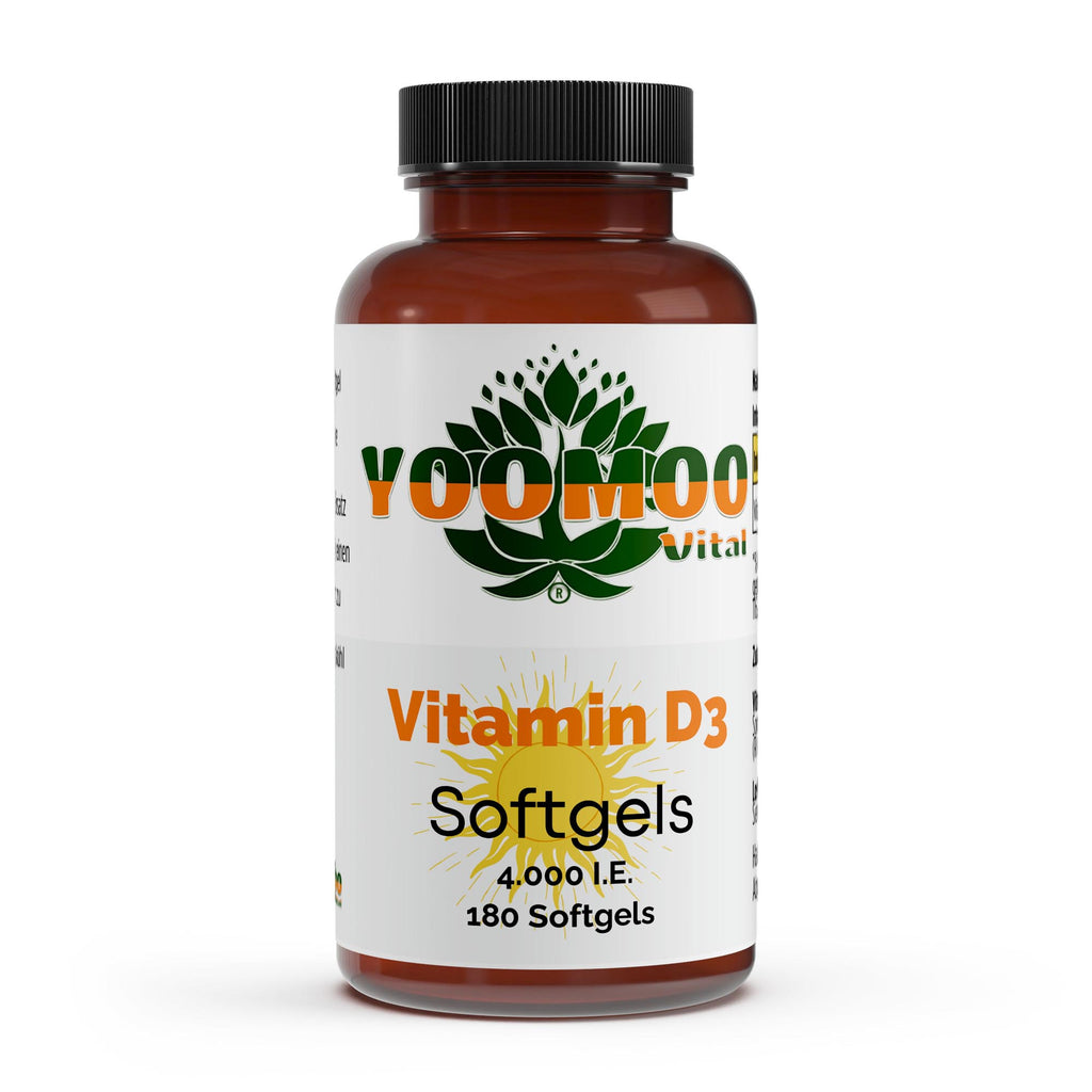 Vitamin D3 4.000 IE - 180 Softgels - YOOMOO Vital