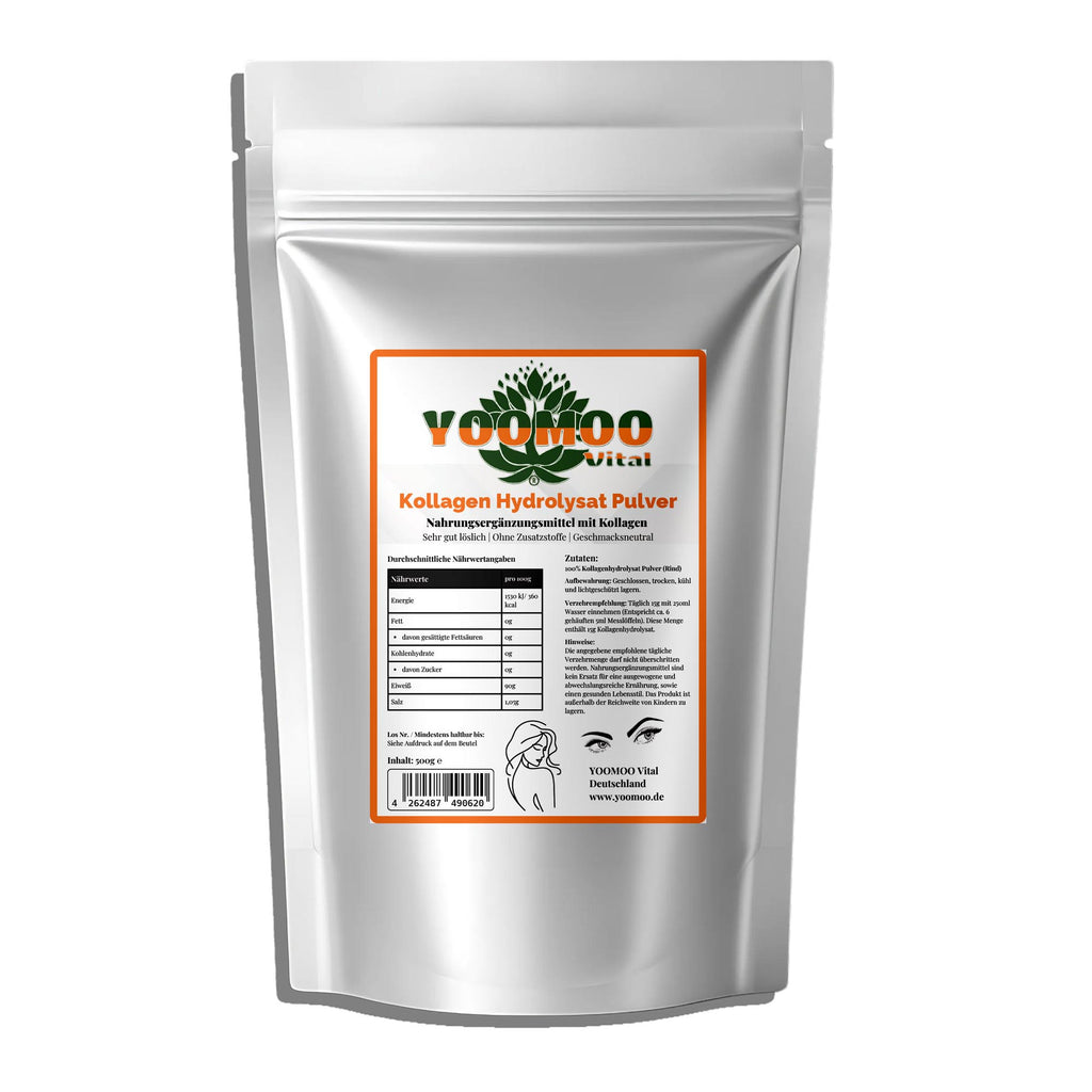 Kollagen Hydrolysat Pulver - 500g Doypack - YOOMOO Vital