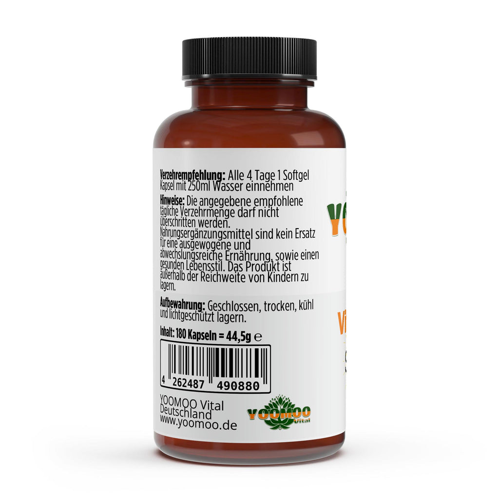 Vitamin D3 4.000 IE - 180 Softgels - YOOMOO Vital